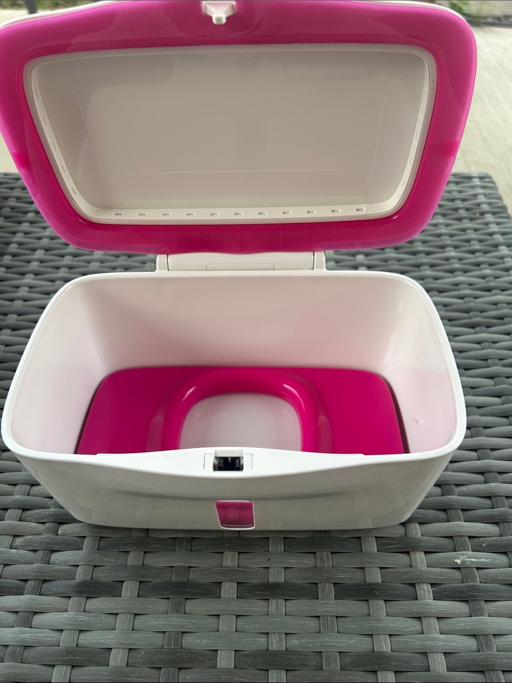 Oxo Kids White and Bright Pink Wipe Dispenser